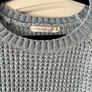 Altar'd State Light Blue Textured Sweater